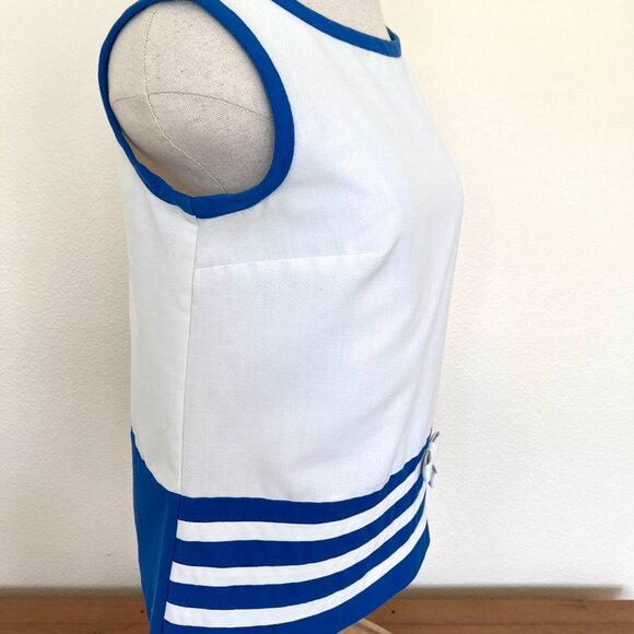 60's Tank Top - Phil Rose of California - White & Blue - Fun Collection - Size M - Picture 4 of 9